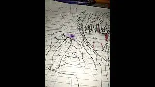 drawing hollow peurle gojo jjk😈