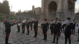 A Fistful of Dollars Song By The Italian Military March Band Band near the Colosseum, Rome, Italy
