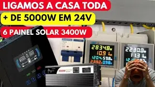 Como Ligamos a Casa Toda no Sistema Off Grid 😱 em 24v !