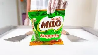 MILO NUGGETS ICE CREAM ROLLS - SATISFYING ASMR