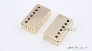 Musiclily Pro 49.2mm Nickel Silver Alloy Humbucker Pickup Covers for USA Electric Guitar 360 show