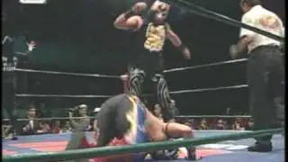 CMLL 01/06/09 Misterioso Jr., Atlantis, &Uacute;ltimo Guerrero VS Averno, Ephesto, Mephisto [1/3]