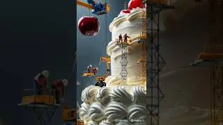 Gourmet Titans 🍰🚧 #TinyWorkersBigTasks #GourmetTitans #MiniatureLife #macroworld