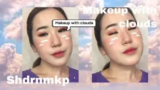 ☁️Makeup with clouds ☁️макияж с облаками ☁️рисую на лице гуашью?☁️