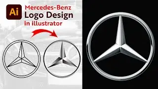 Mercedes Benz Logo Design in Adobe Illustrator | Mercedes-Benz Car Logo | Adobe Illustrator