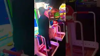 ￼ me, and my five friends go out to DaveBuster&rsquo;s This is one of my friends having fun.🫶🏽✌🏽￼