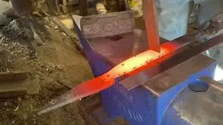Blacksmithing Knife Making - Making a Simple Spring Fuller