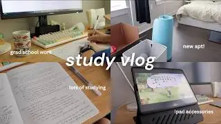 ПРОДУКТИВНЫЙ УЧЕБНЫЙ ВЛОГ 📘🧷 (живу один, учусь в аспирантуре, перебираю аксессуары для iPad)
