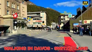 Walking in Davos, Switzerland🇨🇭| 4K UHD | Walking Tour | Highest Town in Europe | 24 Hours in Davos