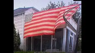 1861 US Flag: Stars and Stripes with 34 stars