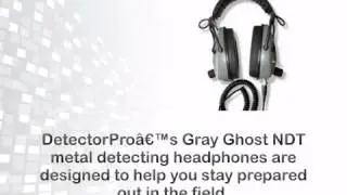 DetectorPro Gray Ghost NDT Headphone - metaldetector.com