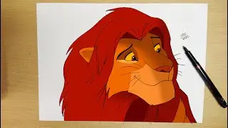 How to draw Simba || Step by step || The Lion King