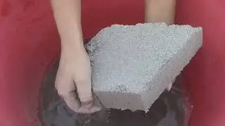 Gritty sand cement interlock tiles crumbling in water 💦 ||Asmr