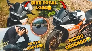 RC200 deadly crash😨|| bike total loss😥|| high speed cornering💀