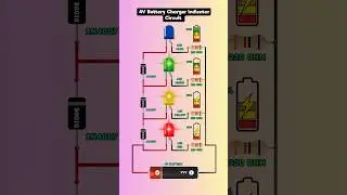🔋DIY 4V Battery Charger Indicator Circuit 🔋 #shorts #indicator #electrical #charge #led #battery