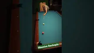 Power Backspin in Billiard | Super Slow Motion #shorts