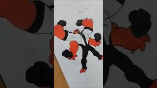 Four Arms drawing step by step amazing Art #shorts