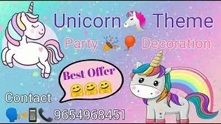Unicorn Theme Party Decoration | Birthday Party Organiser | Theme Party Organiser In Delhi