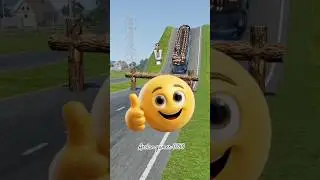 Long City Buses & Dumper Truck vs Logs Trap - BeamNG.Drive#shorts #beamngdrive #bus #arslangamer0786