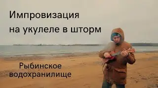 Импровизация на Укулеле в Шторм / Рыбинское водохранилище / Flight34 CEQ, Zoom U-22
