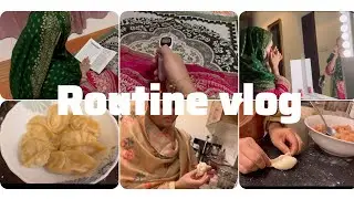 My daily routine vlog|chicken momos in my style|skin care using hydrating facial sheet mask #miniso