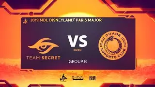 Team Secret vs Chaos, MDL Disneyland&reg; Paris Major, bo3, game 2 [Jam & Inmate]