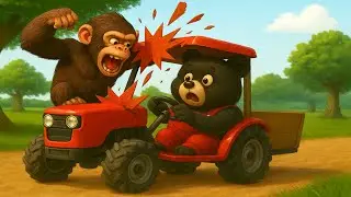 🐵 Mischievous Monkey Makes Chaos at the Farm &ndash; What Will Happen? 🚜😱  | Vehicles Farm Animated