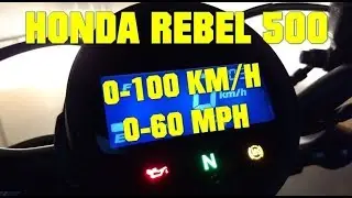 2017 Honda Rebel 500  0-100 KM/H / 0-60 MPH