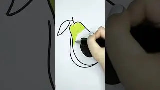 Coloring a Cute Avocado for Kids #bestfriend  #friends  #love  #friendship #colormixing