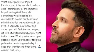 Hrithik Roshan shares an amazing picture with heartfelt note