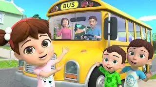 Wheels on the Bus Sing Along | Lalafun Nursery Rhymes & Kids Songs