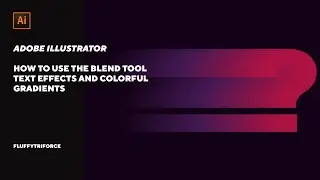 HOW TO USE THE BLEND TOOL Text Effects And Colorful Gradients   Adobe Illustrator CC Tutorial