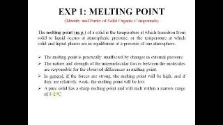Melting Point and Boiling Point