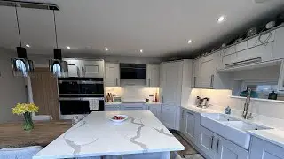 Cartmel Light Grey Shaker Kitchen with Island