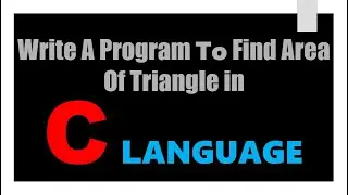 Write A C Program For Area Of A Triangle