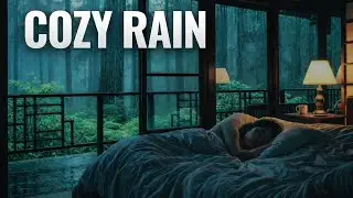 ⛈️Best Sleep Aid for Insomnia | Heavy Rain | by the Bedroom Window and with Loud Thunder🌧