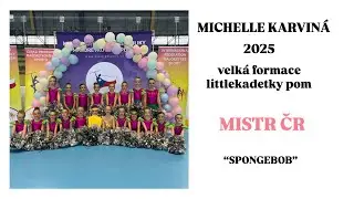 MICHELLE KARVINÁ - littlekadetky velká formace pompom, MISTR ČR 2025