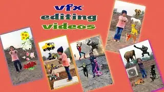 balloon to the tractor,jcb,rose,spiderman,gorila,elephant,horse,tiger,cow-vfx new magic video