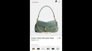 Coach Chain Tabby in color Sage!