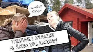 ♘ STALLVLOGG♘ Rensar på loftet i stallet *KAOS*