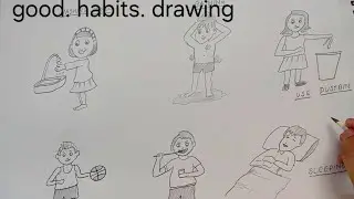 How to Draw Good Habits | Easy Drawing for Kids | Step by Step