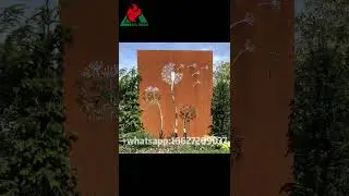 Industrial Style Corten Steel Screen For Landscaping#screenprinting #landscape #screen #gardening