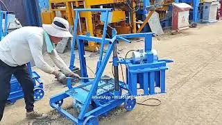 Concrete hollow brick laying machine 8 inch block moulding machine small egg laying brick machine