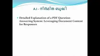 Detailed Explanation of a PDF Question-Answering System: Leveraging Document Content for Responses