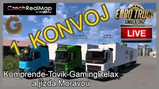 1. KONVOJ MORAVOU | Czech Real Map | Euro Truck Simulator Live STREAM #ets