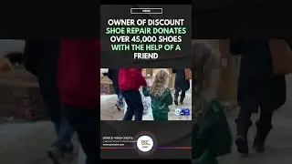 The owner of Discount Shoe Repair has donated over 45,000 shoes&mdash;teaching his little friend❤️