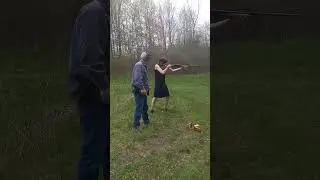 My first time shooting a shotgun | Buckshot