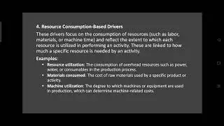 Cost drivers in ABC