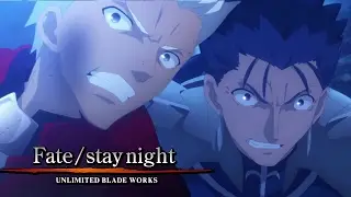 Archer vs Lancer Rematch Fight Scene - Fate Stay Night Unlimited Blade Works Season 2 2015 HD