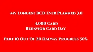 4,000 Card Behavior Card Day Part 10/20 The Halfway Mark!